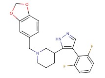 1-(1,3-benzodioxol-5-ylmethyl)-3-[4-(2,6-difluorophenyl)-1H-pyrazol-5-yl]piperidine
