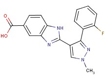 2-[3-(2-fluorophenyl)-1-methyl-1H-pyrazol-4-yl]-1H-benzimidazole-5-carboxylic acid