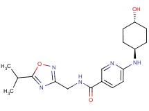 6-[(trans-4-hydroxycyclohexyl)amino]-N-[(5-isopropyl-1,2,4-oxadiazol-3-yl)methyl]nicotinamide