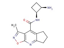 N-[(1S*,2R*)-2-aminocyclobutyl]-3-methyl-6,7-dihydro-5H-cyclopenta[b]isoxazolo[4,5-e]pyridine-4-carboxamide