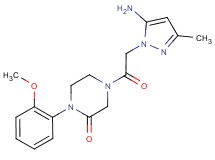 4-[(5-amino-3-methyl-1H-pyrazol-1-yl)acetyl]-1-(2-methoxyphenyl)-2-piperazinone