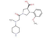 rel-(3S,4R)-4-(2-methoxyphenyl)-1-(N-methyl-N-4-piperidinylglycyl)-3-pyrrolidinecarboxylic acid dihydrochloride