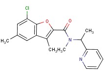 7-chloro-N,3,5-trimethyl-N-[1-(2-pyridinyl)ethyl]-1-benzofuran-2-carboxamide