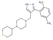 1-{[3-(2,5-dimethylphenyl)-1H-pyrazol-4-yl]methyl}-4-(tetrahydro-2H-thiopyran-4-yl)piperazine