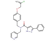 N-{4-[(2-chloro-2-propen-1-yl)oxy]benzyl}-3-phenyl-N-(3-pyridinylmethyl)-1H-pyrazole-5-carboxamide