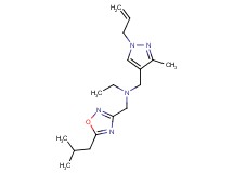 N-[(1-allyl-3-methyl-1H-pyrazol-4-yl)methyl]-N-[(5-isobutyl-1,2,4-oxadiazol-3-yl)methyl]ethanamine