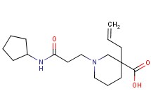 3-allyl-1-[3-(cyclopentylamino)-3-oxopropyl]-3-piperidinecarboxylic acid