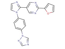 2-(2-furyl)-5-{1-[4-(1H-1,2,4-triazol-1-yl)phenyl]-1H-imidazol-2-yl}pyrimidine