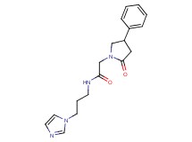 N-[3-(1H-imidazol-1-yl)propyl]-2-(2-oxo-4-phenylpyrrolidin-1-yl)acetamide