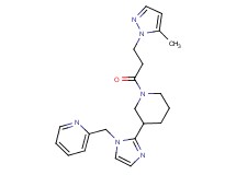 2-[(2-{1-[3-(5-methyl-1H-pyrazol-1-yl)propanoyl]piperidin-3-yl}-1H-imidazol-1-yl)methyl]pyridine