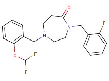 1-[2-(difluoromethoxy)benzyl]-4-(2-fluorobenzyl)-1,4-diazepan-5-one