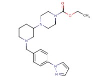 ethyl 4-{1-[4-(1H-pyrazol-1-yl)benzyl]-3-piperidinyl}-1-piperazinecarboxylate
