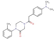 4-{[4-(dimethylamino)phenyl]acetyl}-1-(2-methylphenyl)-2-piperazinone