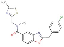 2-(4-chlorobenzyl)-N-methyl-N-[(4-methyl-1,3-thiazol-2-yl)methyl]-1,3-benzoxazole-5-carboxamide