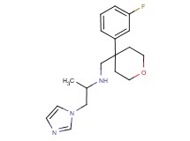 N-{[4-(3-fluorophenyl)tetrahydro-2H-pyran-4-yl]methyl}-1-(1H-imidazol-1-yl)propan-2-amine