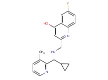 2-({[cyclopropyl(3-methylpyridin-2-yl)methyl]amino}methyl)-6-fluoroquinolin-4-ol