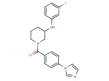 N-(3-fluorophenyl)-1-[4-(1H-imidazol-1-yl)benzoyl]-3-piperidinamine