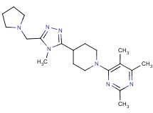 2,4,5-trimethyl-6-{4-[4-methyl-5-(pyrrolidin-1-ylmethyl)-4H-1,2,4-triazol-3-yl]piperidin-1-yl}pyrimidine