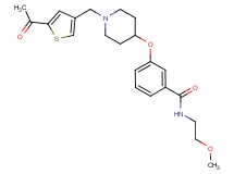 3-({1-[(5-acetyl-3-thienyl)methyl]-4-piperidinyl}oxy)-N-(2-methoxyethyl)benzamide
