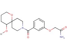 2-{3-[(5-hydroxy-1-oxa-9-azaspiro[5.5]undec-9-yl)carbonyl]phenoxy}acetamide