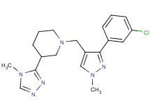 1-{[3-(3-chlorophenyl)-1-methyl-1H-pyrazol-4-yl]methyl}-3-(4-methyl-4H-1,2,4-triazol-3-yl)piperidine