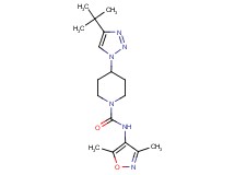 4-(4-tert-butyl-1H-1,2,3-triazol-1-yl)-N-(3,5-dimethyl-4-isoxazolyl)-1-piperidinecarboxamide