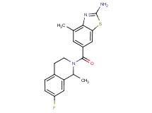 6-[(7-fluoro-1-methyl-3,4-dihydroisoquinolin-2(1H)-yl)carbonyl]-4-methyl-1,3-benzothiazol-2-amine