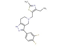 3-(3,4-difluorophenyl)-5-[(4-ethyl-2-methyl-1,3-thiazol-5-yl)methyl]-4,5,6,7-tetrahydro-1H-pyrazolo[4,3-c]pyridine