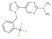 N,N-dimethyl-5-{1-[2-(trifluoromethyl)benzyl]-1H-imidazol-2-yl}pyrimidin-2-amine