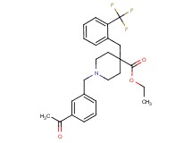 ethyl 1-(3-acetylbenzyl)-4-[2-(trifluoromethyl)benzyl]-4-piperidinecarboxylate