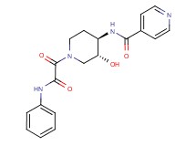 N-{(3R*,4R*)-1-[anilino(oxo)acetyl]-3-hydroxypiperidin-4-yl}isonicotinamide