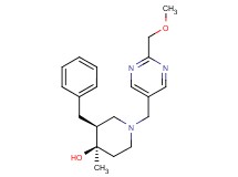 (3S*,4R*)-3-benzyl-1-{[2-(methoxymethyl)pyrimidin-5-yl]methyl}-4-methylpiperidin-4-ol