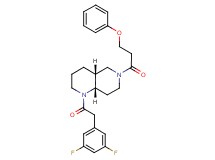 (4aR*,8aS*)-1-[(3,5-difluorophenyl)acetyl]-6-(3-phenoxypropanoyl)decahydro-1,6-naphthyridine