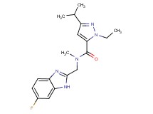 1-ethyl-N-[(6-fluoro-1H-benzimidazol-2-yl)methyl]-3-isopropyl-N-methyl-1H-pyrazole-5-carboxamide