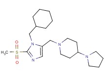 1-{[1-(cyclohexylmethyl)-2-(methylsulfonyl)-1H-imidazol-5-yl]methyl}-4-(1-pyrrolidinyl)piperidine