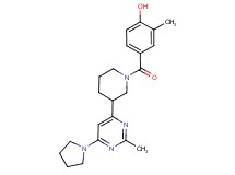 2-methyl-4-({3-[2-methyl-6-(1-pyrrolidinyl)-4-pyrimidinyl]-1-piperidinyl}carbonyl)phenol