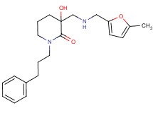 3-hydroxy-3-({[(5-methyl-2-furyl)methyl]amino}methyl)-1-(3-phenylpropyl)piperidin-2-one