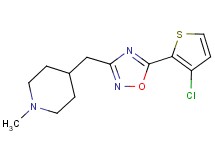 4-{[5-(3-chloro-2-thienyl)-1,2,4-oxadiazol-3-yl]methyl}-1-methylpiperidine