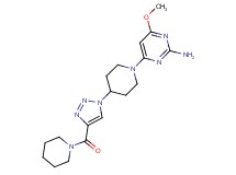 4-methoxy-6-{4-[4-(piperidin-1-ylcarbonyl)-1H-1,2,3-triazol-1-yl]piperidin-1-yl}pyrimidin-2-amine