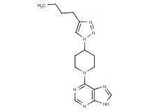 6-[4-(4-butyl-1H-1,2,3-triazol-1-yl)-1-piperidinyl]-9H-purine trifluoroacetate