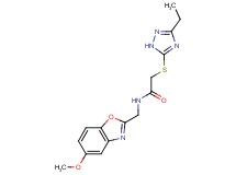2-[(3-ethyl-1H-1,2,4-triazol-5-yl)thio]-N-[(5-methoxy-1,3-benzoxazol-2-yl)methyl]acetamide