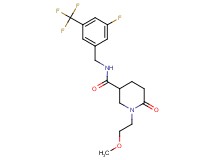 N-[3-fluoro-5-(trifluoromethyl)benzyl]-1-(2-methoxyethyl)-6-oxo-3-piperidinecarboxamide