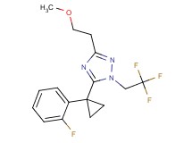 5-[1-(2-fluorophenyl)cyclopropyl]-3-(2-methoxyethyl)-1-(2,2,2-trifluoroethyl)-1H-1,2,4-triazole