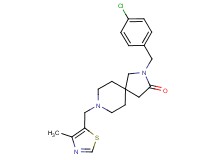 2-(4-chlorobenzyl)-8-[(4-methyl-1,3-thiazol-5-yl)methyl]-2,8-diazaspiro[4.5]decan-3-one
