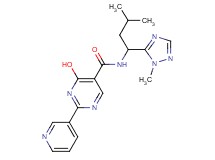 4-hydroxy-N-[3-methyl-1-(1-methyl-1H-1,2,4-triazol-5-yl)butyl]-2-pyridin-3-ylpyrimidine-5-carboxamide