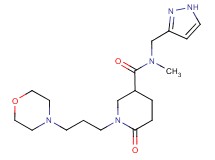 N-methyl-1-[3-(4-morpholinyl)propyl]-6-oxo-N-(1H-pyrazol-3-ylmethyl)-3-piperidinecarboxamide