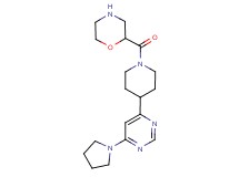 2-({4-[6-(1-pyrrolidinyl)-4-pyrimidinyl]-1-piperidinyl}carbonyl)morpholine dihydrochloride