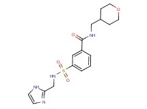 3-{[(1H-imidazol-2-ylmethyl)amino]sulfonyl}-N-(tetrahydro-2H-pyran-4-ylmethyl)benzamide