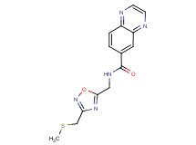 N-({3-[(methylthio)methyl]-1,2,4-oxadiazol-5-yl}methyl)-6-quinoxalinecarboxamide