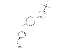 1-[(5-ethyl-2-furyl)methyl]-4-[5-(trifluoromethyl)-1,3,4-thiadiazol-2-yl]piperazine